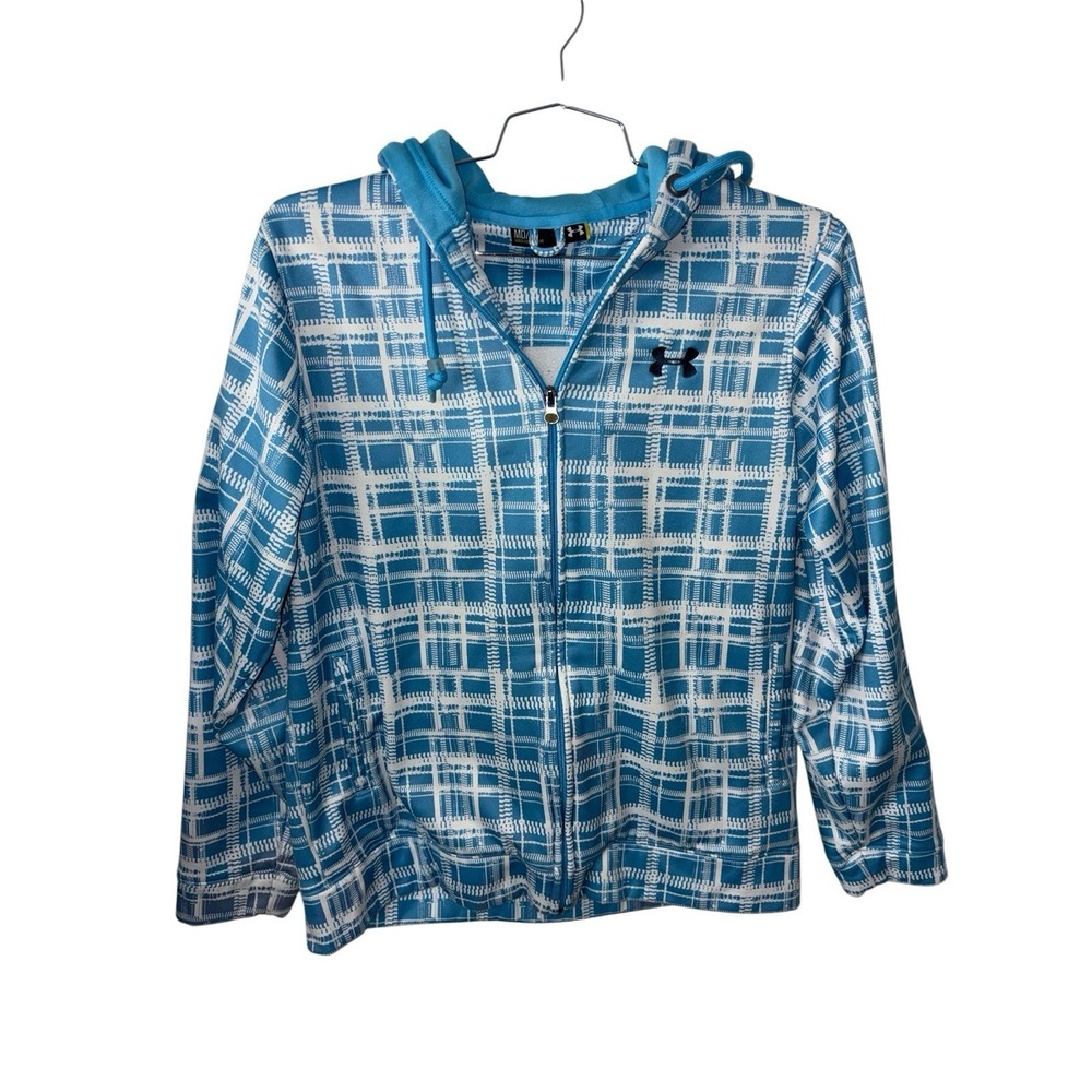 Under‎ Armor Full Zip Hoodie Women's Medium Blue White *Read